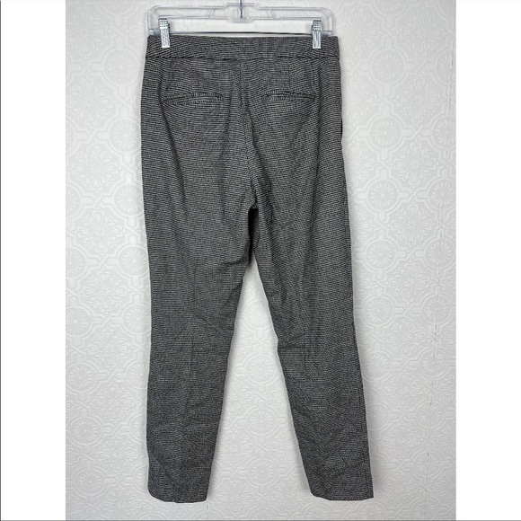 Reiss Azalea Houndstooth Lined Pants Black White 4 Preppy Dark Academia Career - Picture 5 of 9